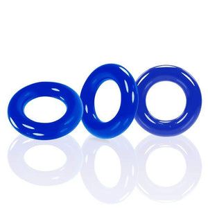 Oxballs Cockrings Willy Rings 3-Pack Cockrings - Police Blue