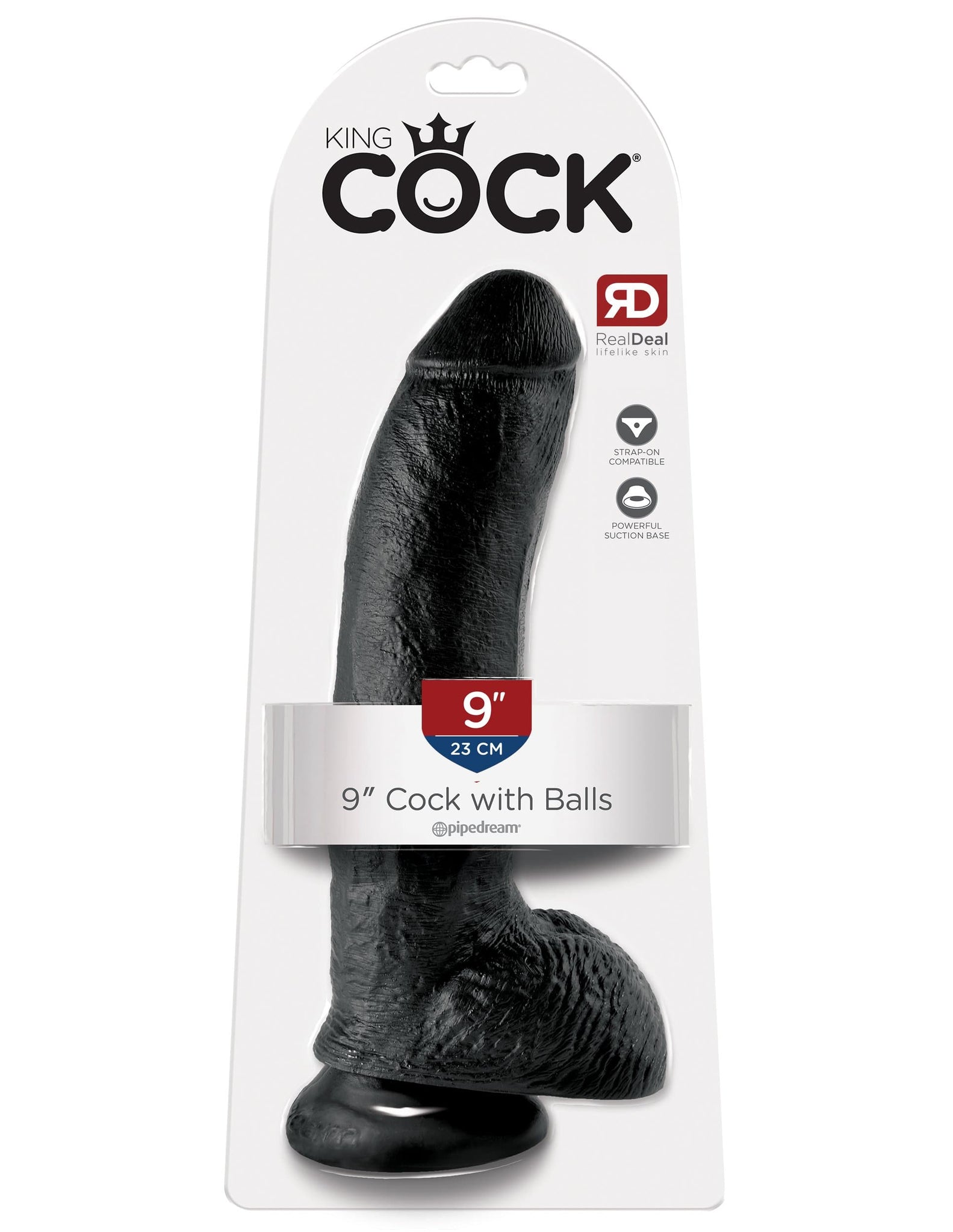 King Cock 9-Inch Cock With Balls - Black – Black Cock Toys