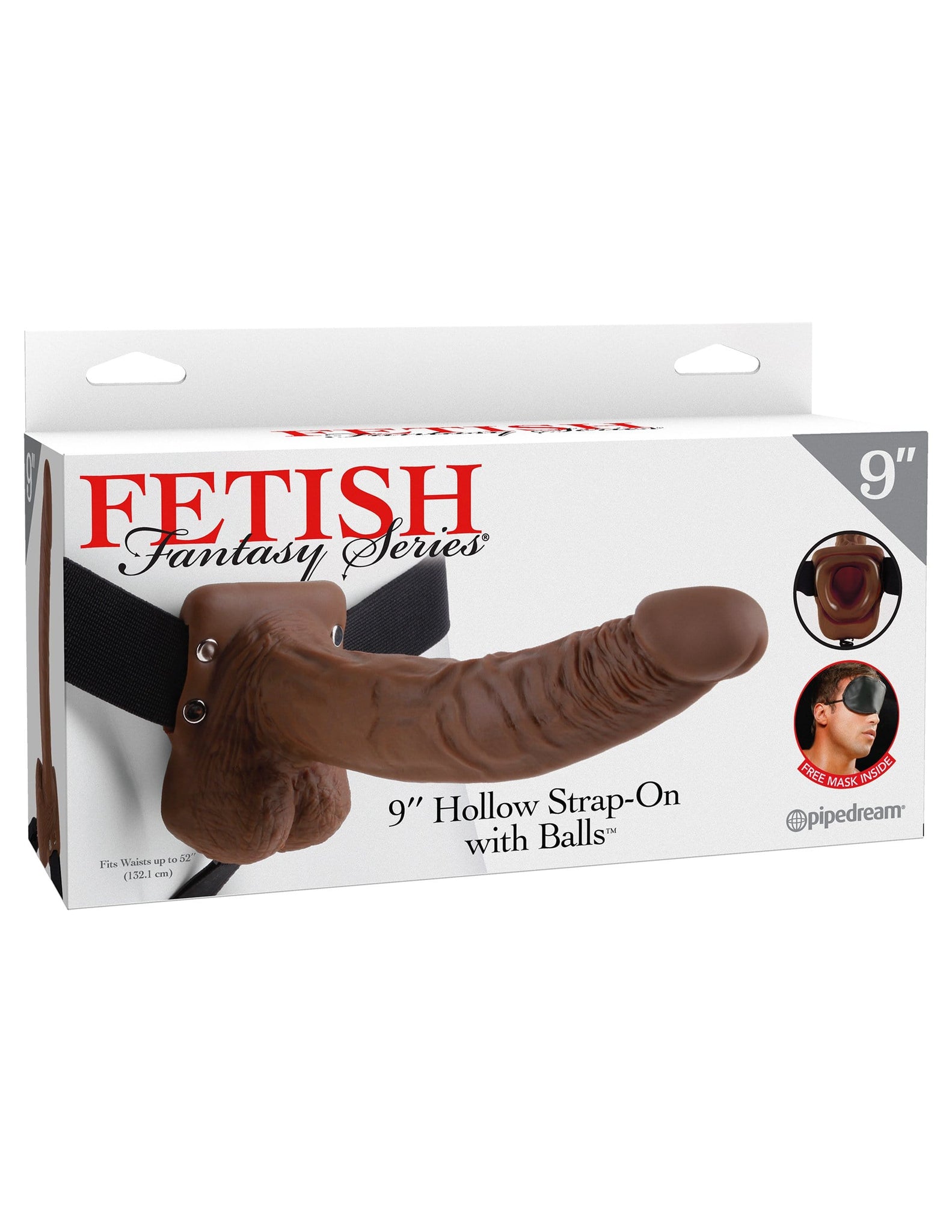 Fetish Fantasy Series 9-Inch Hollow Strap-on With Balls - Brown – Black  Cock Toys